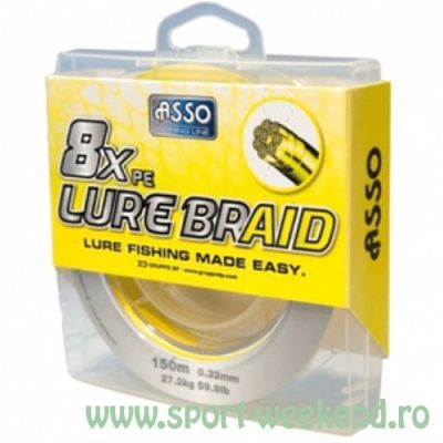 Asso - Fir 8xPE Lure Braid Yellow 0,20mm - 150m - 16kg