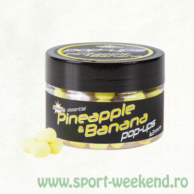 Dynamite Baits - Fluoro Pop-Ups Essential 12mm Pineapple & Banana