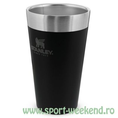 Stanley - Cana Termoizolanta The Stacking Beer Pint Matte Black Pebble, 0.47 Litri