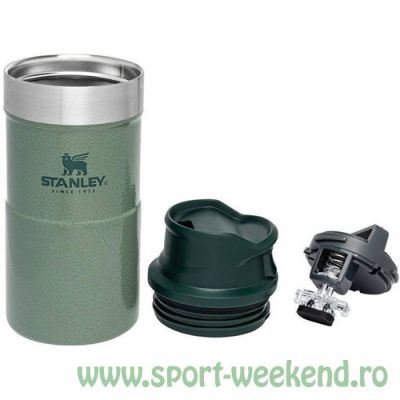 Stanley - Cana Termoizolanta Trigger-Action Travel Mug Hammertone Green, 0.25 Litri