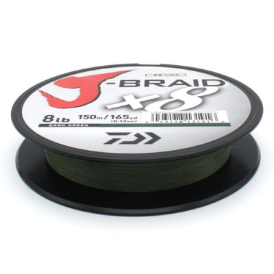 Daiwa - Fir textil J-Braid X8 Dark Green 0,10mm - 150m - 6kg