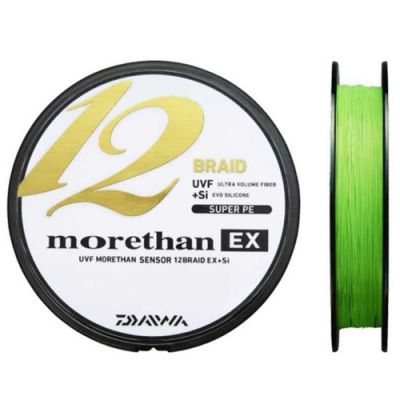Daiwa - Fir textil Morethan X12 EX+SI Lime Green 0,08mm - 135m - 5,8kg