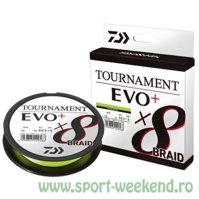 Daiwa - Fir textil Tournament 8xBraid Evo+ Chartreuse 0,08mm - 135m - 4,9kg